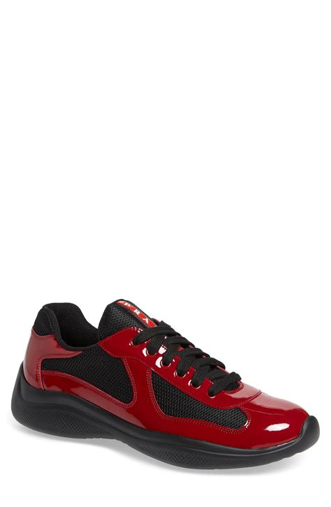 Prada red america's cup sneakers